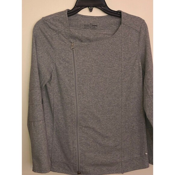 NEON BUDDHA HEATHER GRAY FULL OFF CENTER ZIP SWEATSHIRT Size extra small - Picture 6 of 9